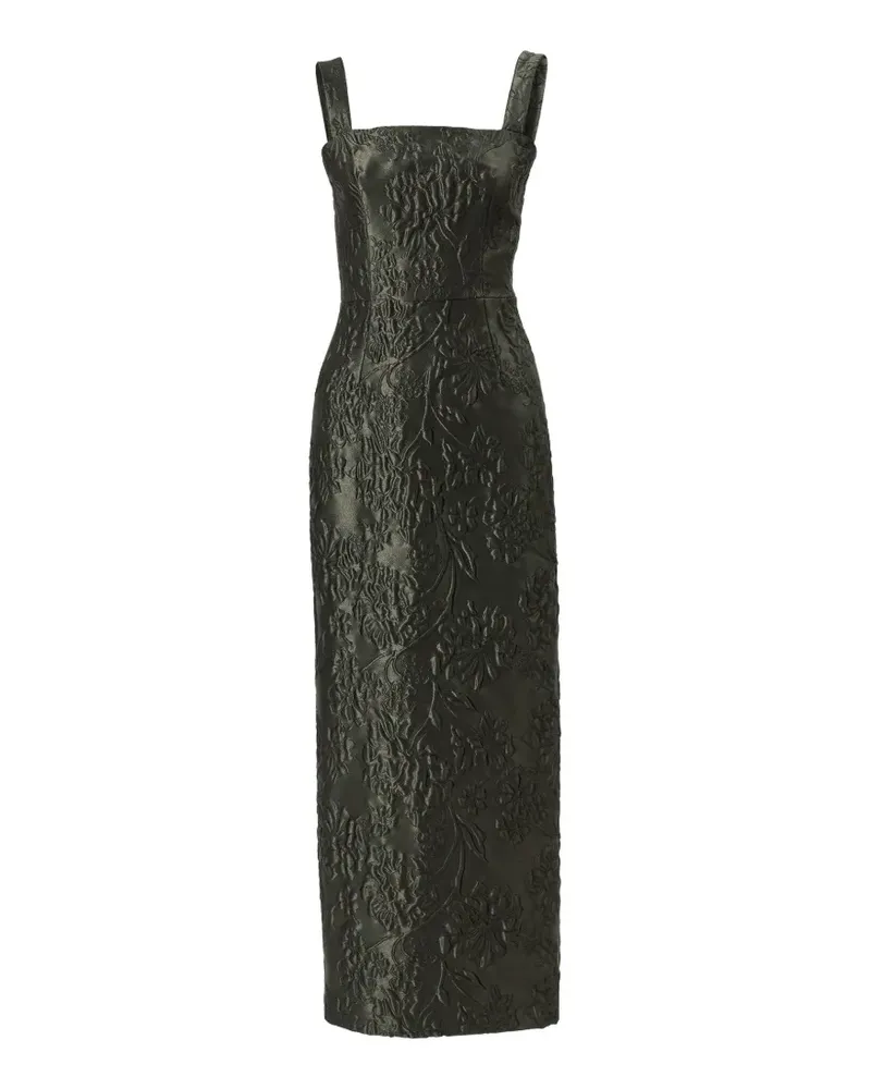 Carolina Herrera New York Jacquard-Kleid mit Blumenmuster - Grün Grün