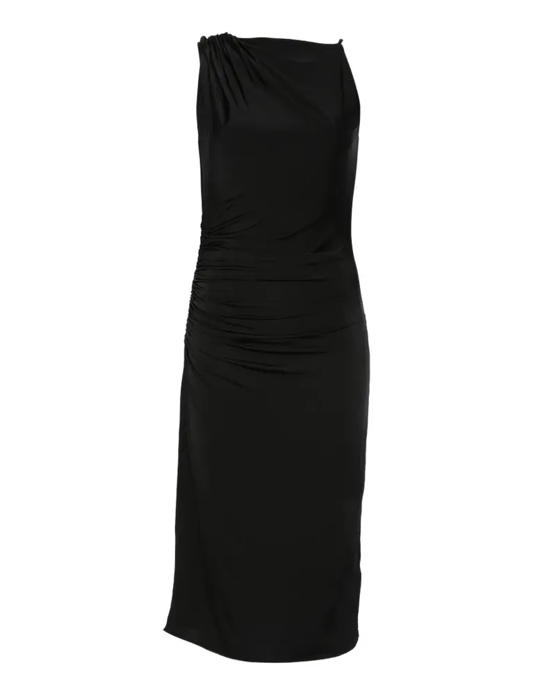 MARELLA draped midi dress - Schwarz Schwarz