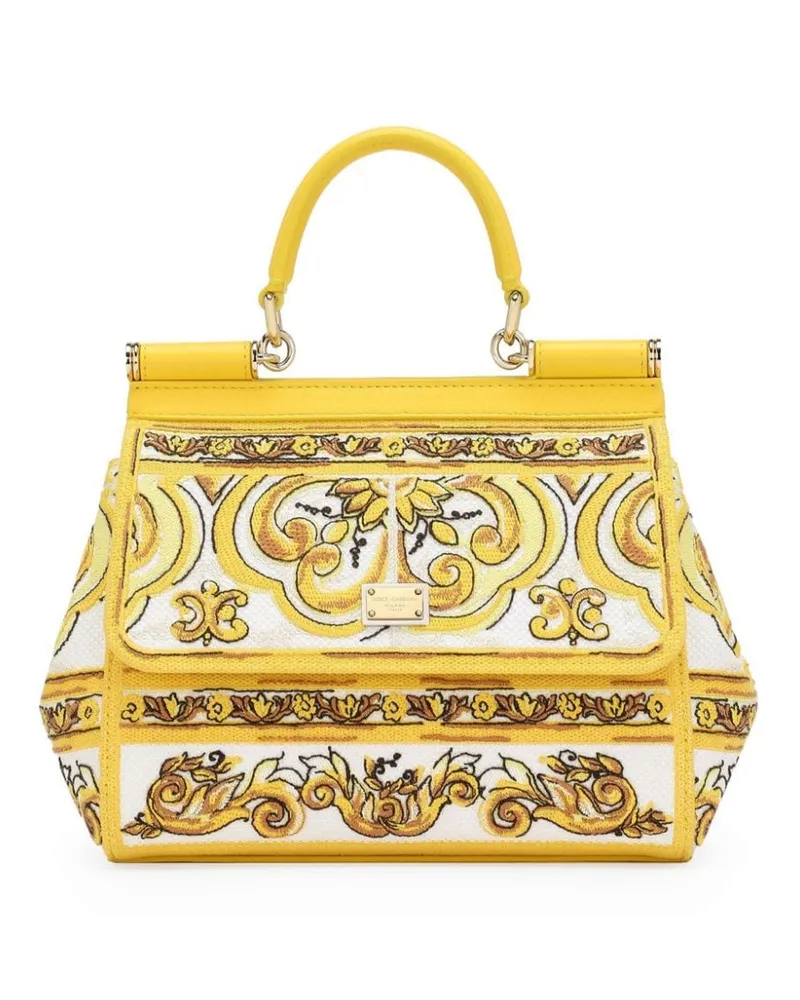 Dolce & Gabbana Mittelgroße Sicily Handtasche - Gelb Gelb
