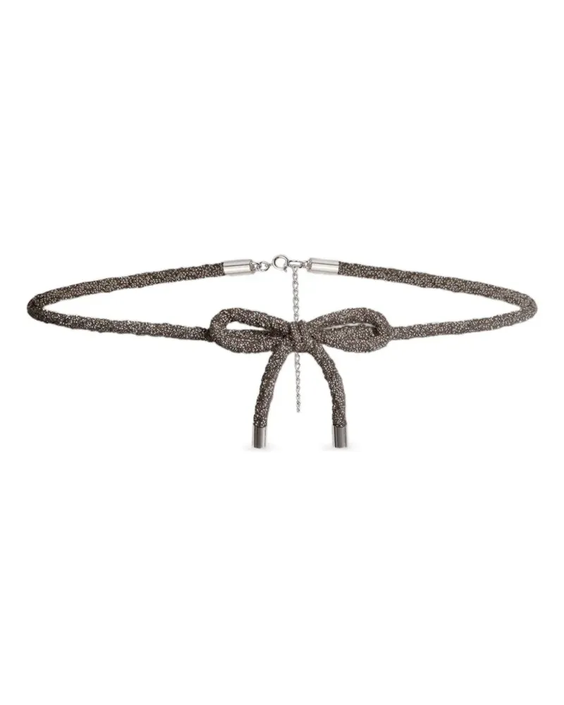 Alberta Ferretti Gürtel mit Schleife - Grau Grau