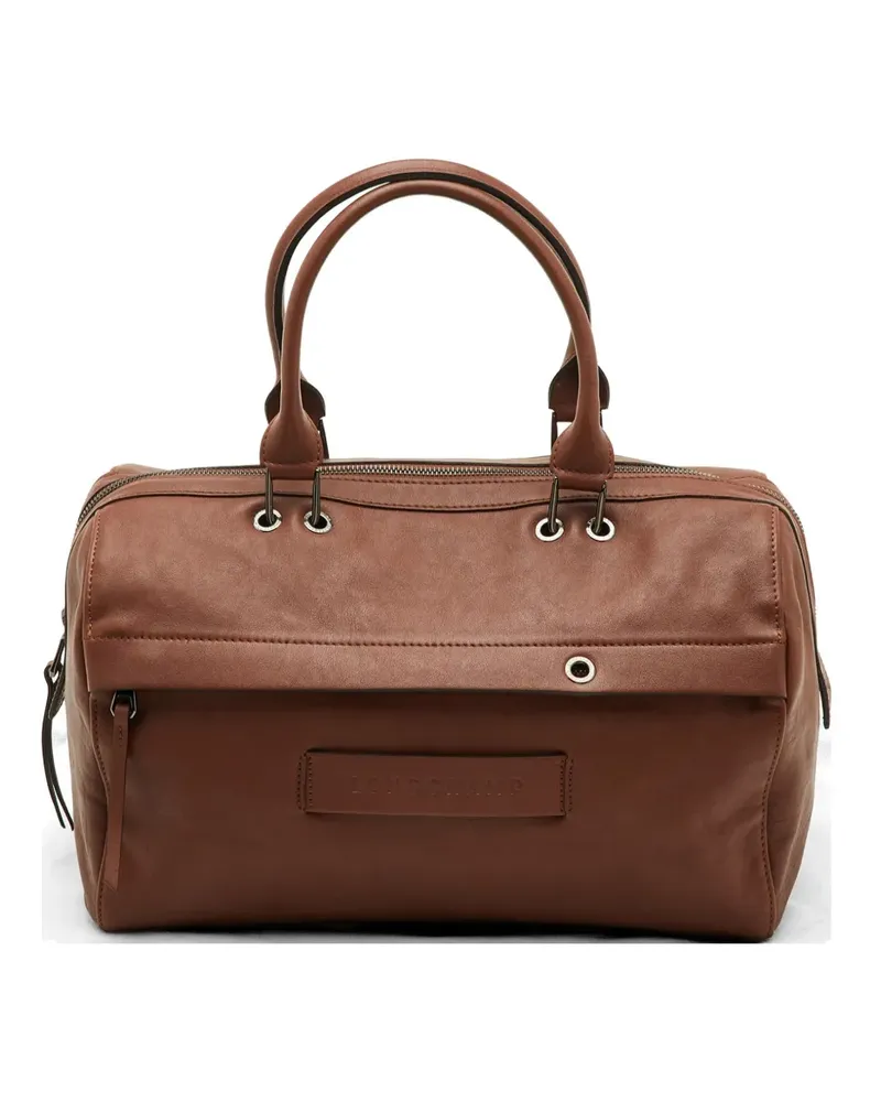 Longchamp 3D leather tote bag - Braun Braun