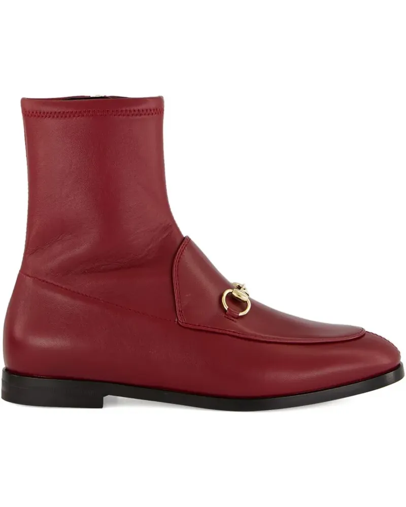 Gucci Jordaam Stiefel mit Horsebit - Rot Rot