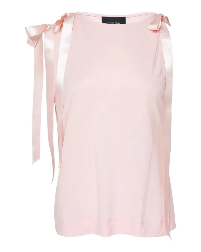 Simone Rocha Trägershirt mit Schleifendetail - Rosa Rosa