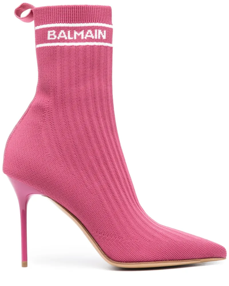 Balmain Skye Stiefeletten 90mm - Rosa Rosa