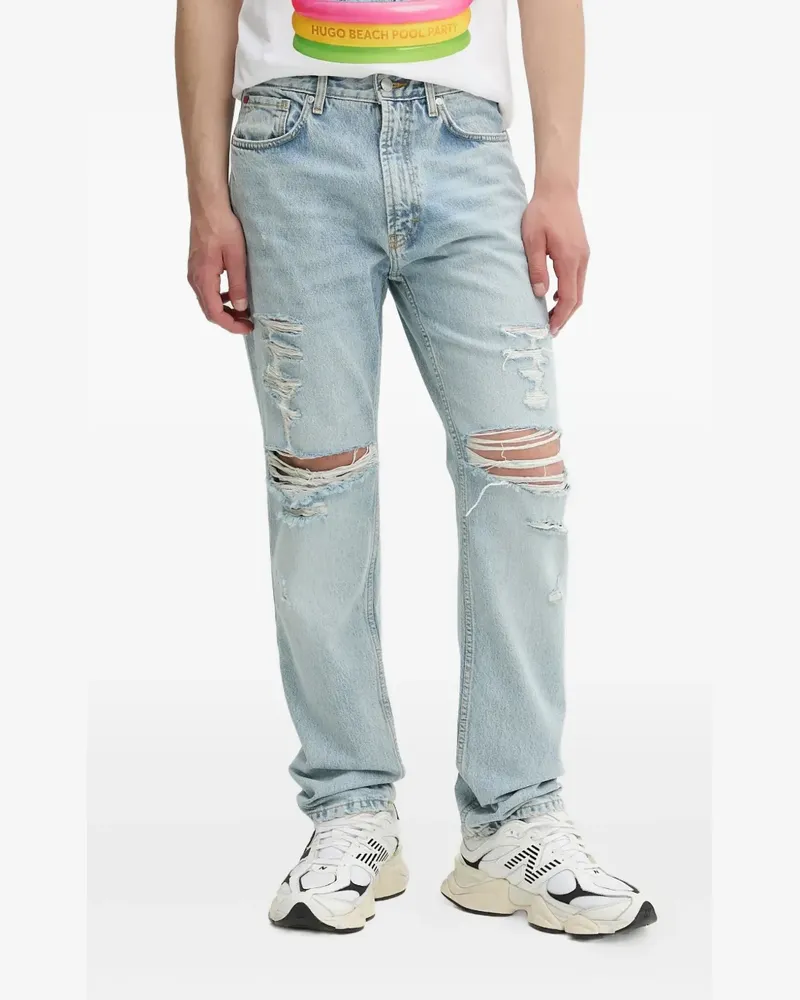 HUGO BOSS Jeans im Distressed-Look - Blau Blau