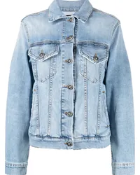 John Richmond Jeansjacke mit Kristallverzierung Blau