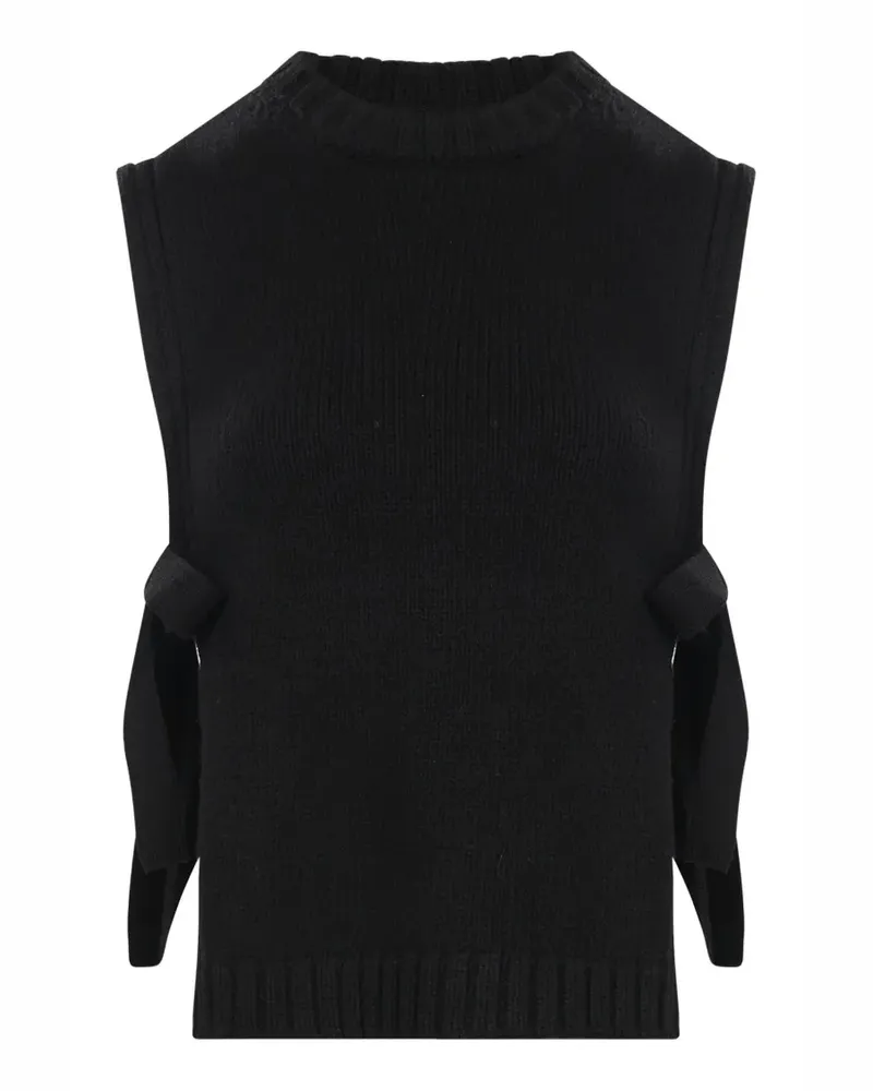 Soeur Uzel side-tie knitted vest - Schwarz Schwarz