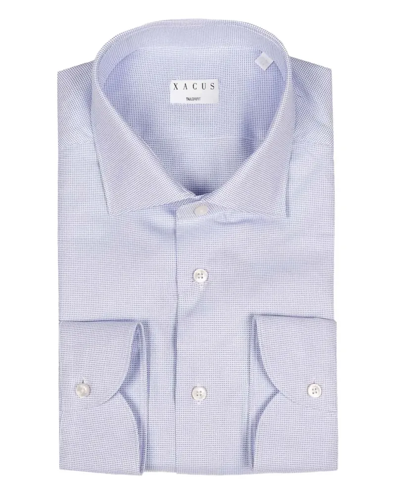 XACUS Gemustertes Hemd - Blau Blau