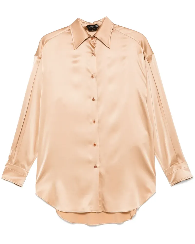 Tom Ford Hemd aus Satin - Nude Nude