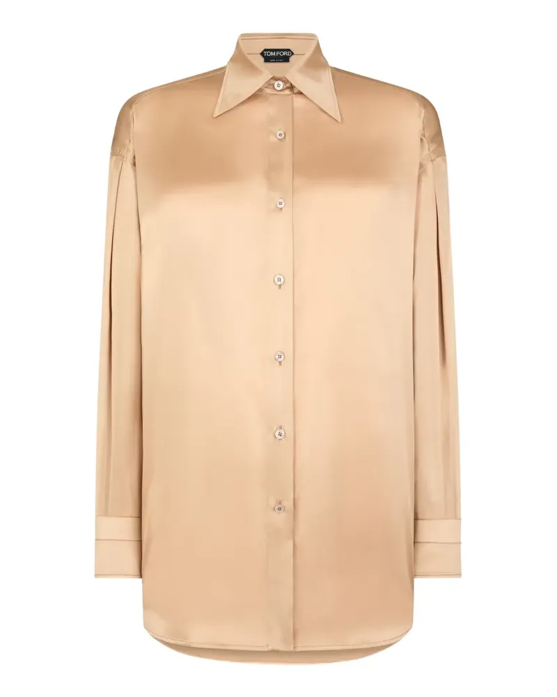 Tom Ford Hemd aus Satin - Nude Nude