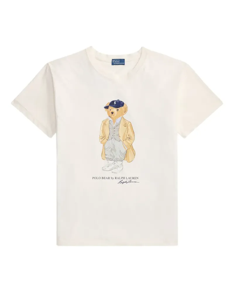 Ralph Lauren T-Shirt mit Teddy-Print - Weiß Weiß