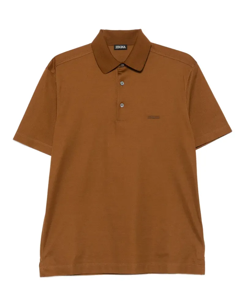 Ermenegildo Zegna Poloshirt mit kurzen Ärmeln - Braun Braun