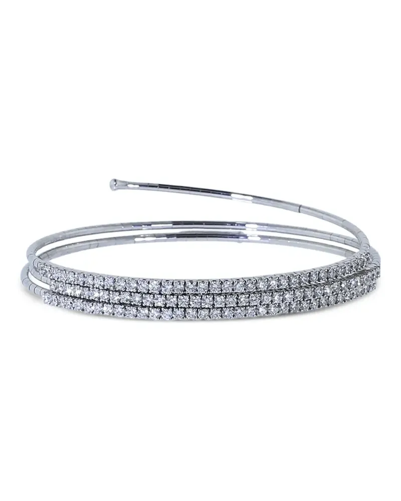 Mattia Cielo 18kt Rugiada Weißgoldarmband mit Diamant - Silber Silber