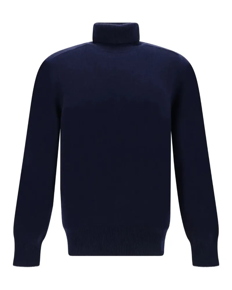 Brunello Cucinelli ribbed turtleneck sweater - Blau Blau