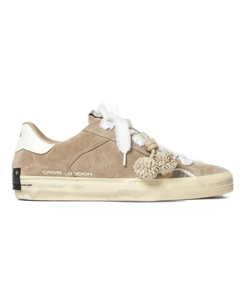Crime Deconstructed pompom sneakers - Nude Nude
