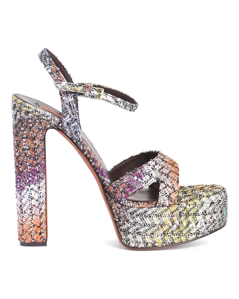 Missoni chevron-knit sandals - Silber Silber