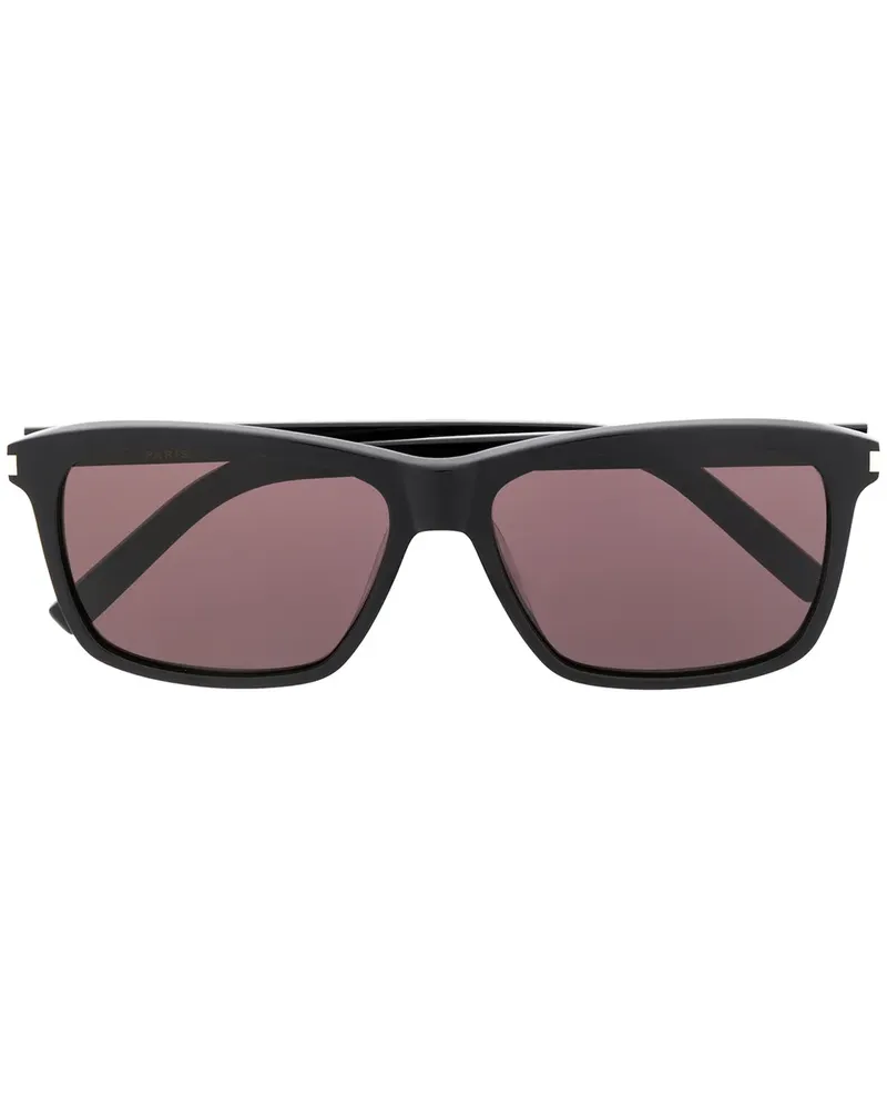 Saint Laurent Eckige Sonnenbrille - Schwarz Schwarz