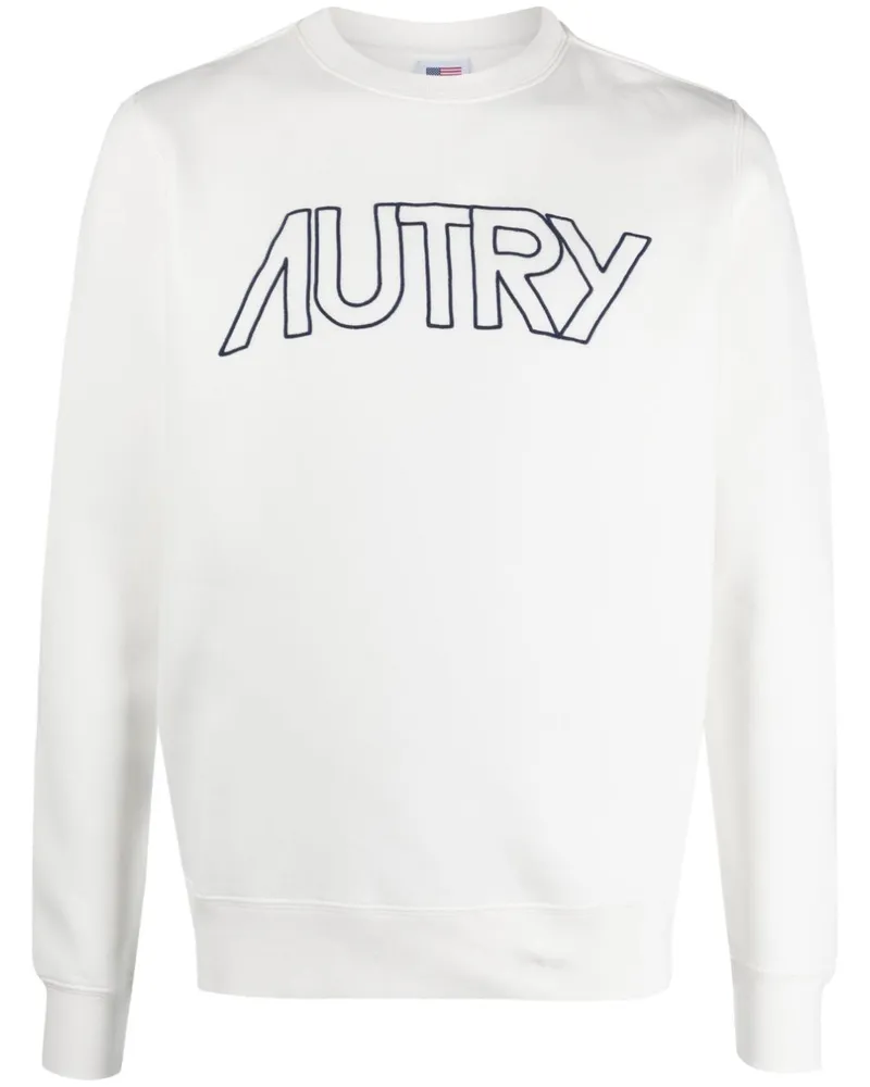 AUTRY Sweatshirt mit Logo-Stickerei - Weiß Weiß