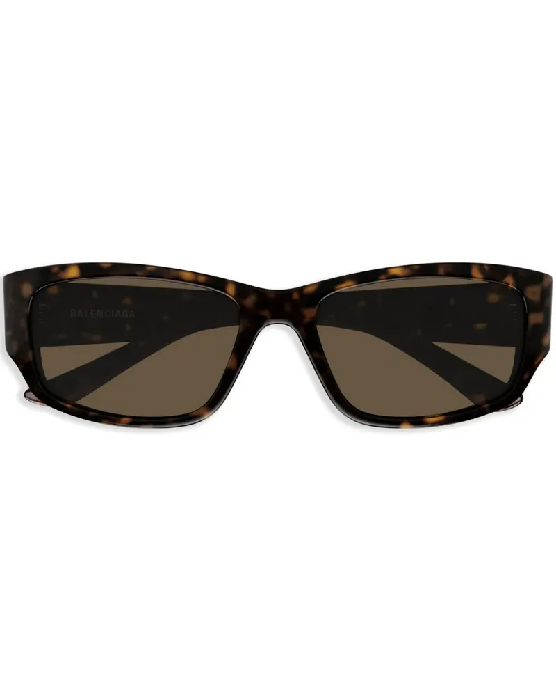 Balenciaga Sonnenbrille mit eckigem Gestell - Braun Braun