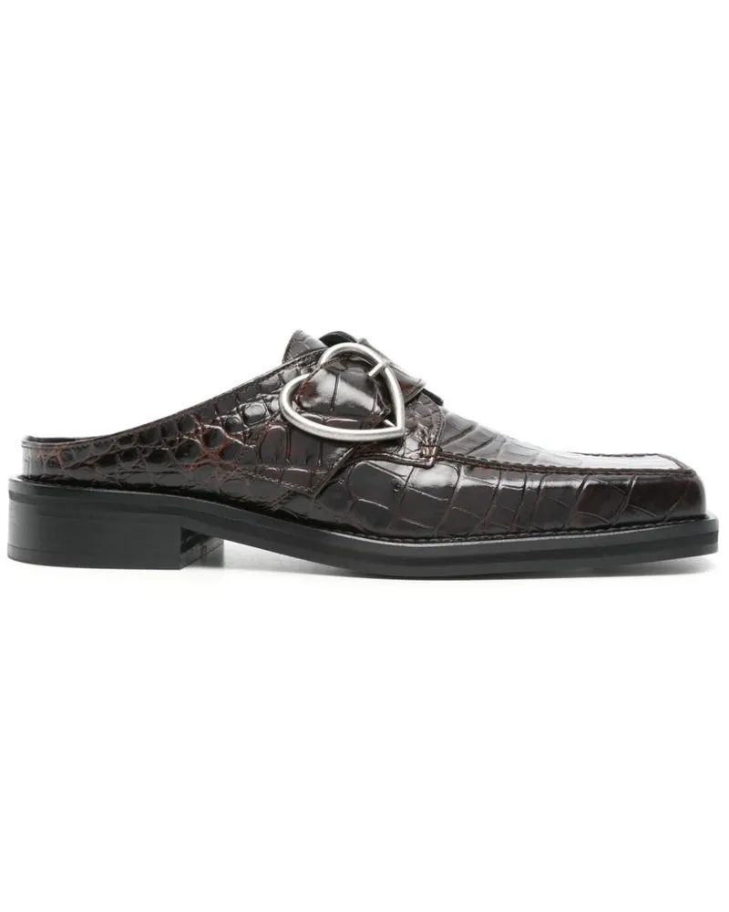 Martine Rose Mules mit eckiger Kappe - Braun Braun
