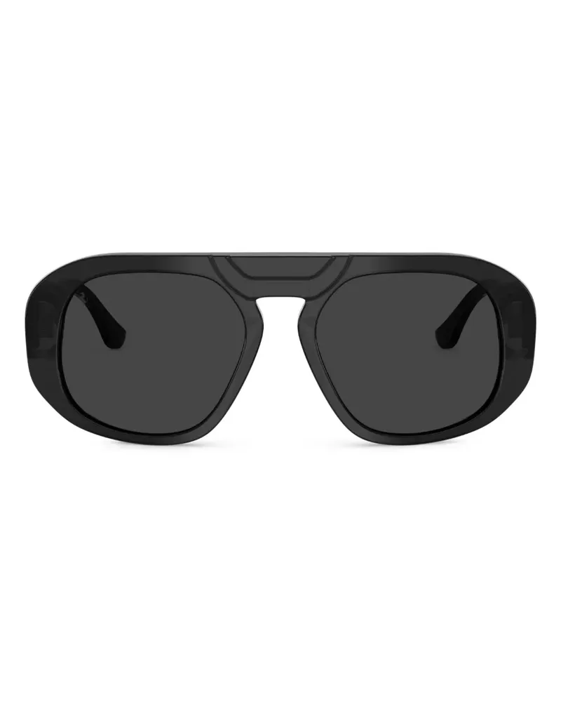 Ferrari Sonnenbrille mit geometrischem Gestell - Schwarz Schwarz