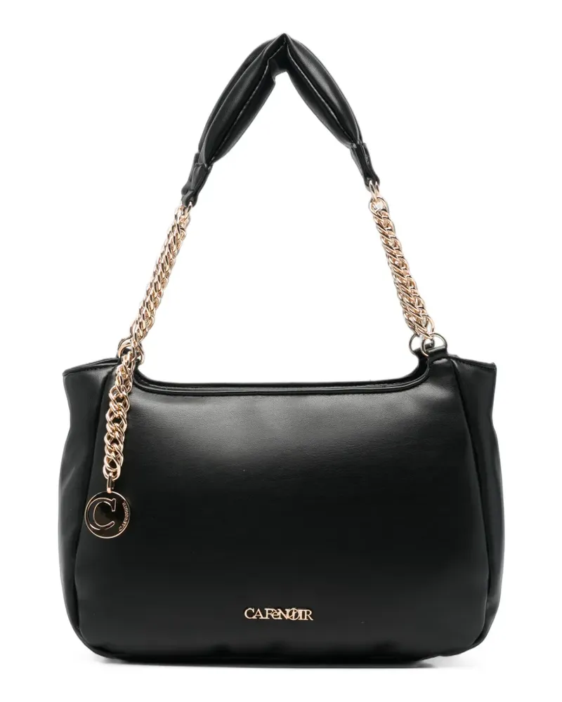 CAFèNOIR  Schultertasche mit Kettenriemen - Schwarz Schwarz
