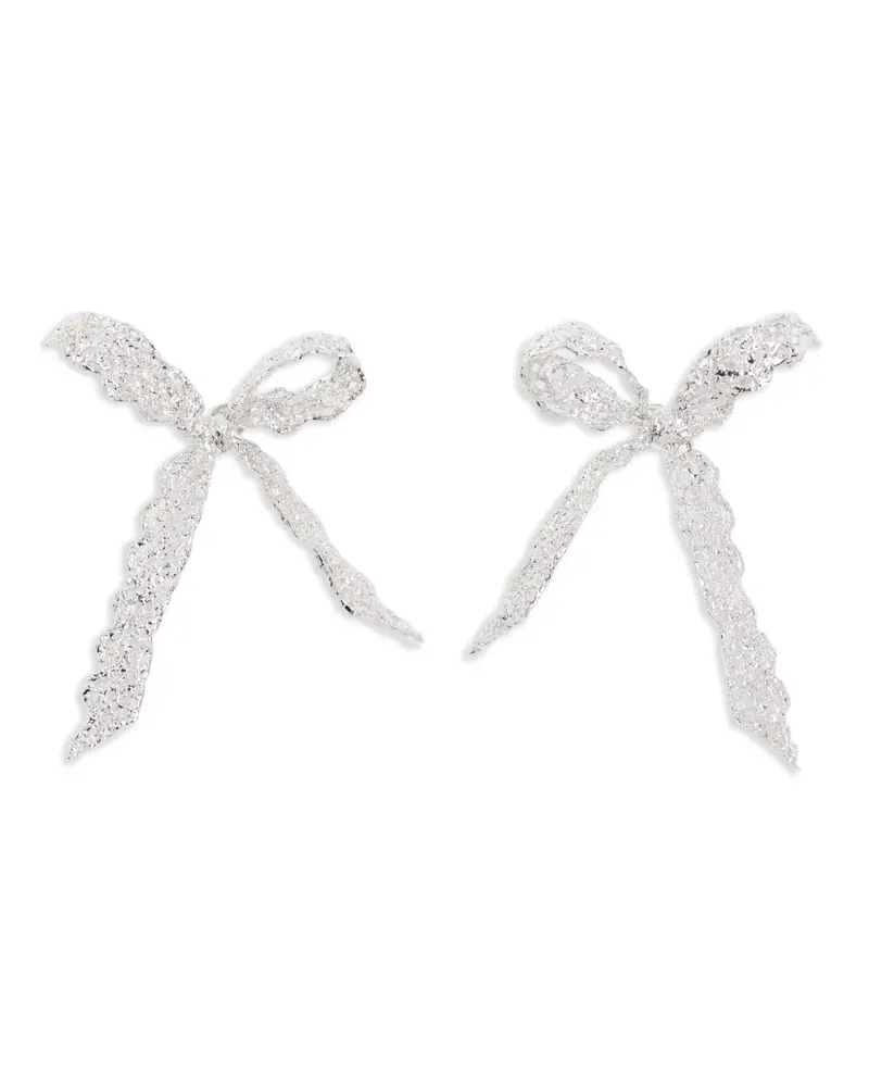 SHUSHU/TONG Ohrringe mit Spitzenoptik - Silber Silber