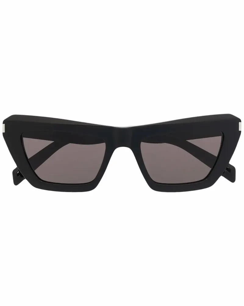 Saint Laurent Sonnenbrille mit Oversized-Gestell - Schwarz Schwarz