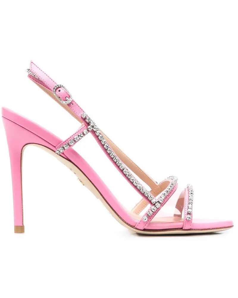 Stuart Weitzman Mondrian Glam Sandalen 100mm - Rosa Rosa