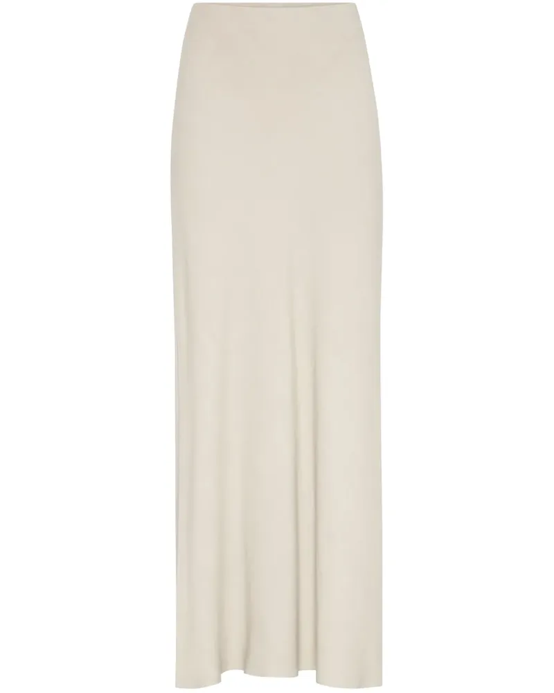 Brunello Cucinelli Maxirock mit Diagonalschnitt - Nude Nude