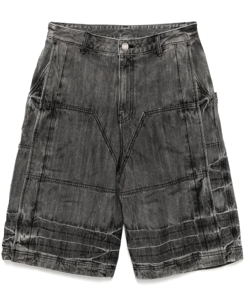 JUUN.J Jeans-Shorts mit Acid-Wash-Effekt - Schwarz Schwarz