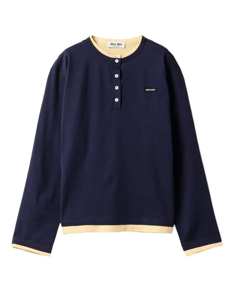 Miu Miu jersey T-shirt - Blau Blau