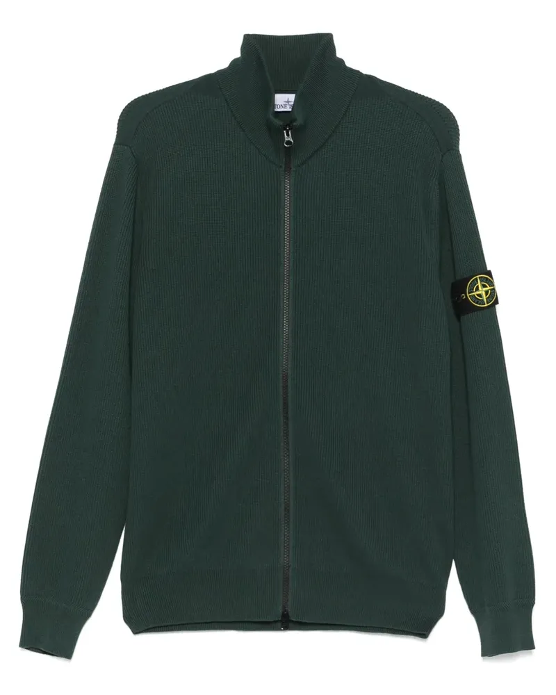 Stone Island Pullover mit Kompass-Patch - Grün Grün