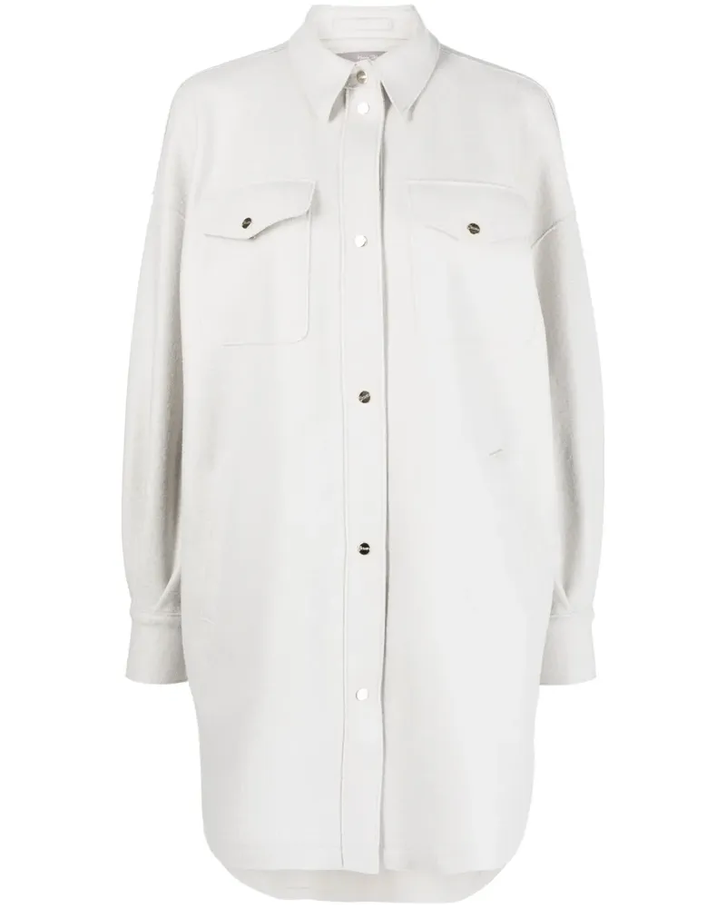 Herno Hemd mit gefilztem Finish - Grau Grau