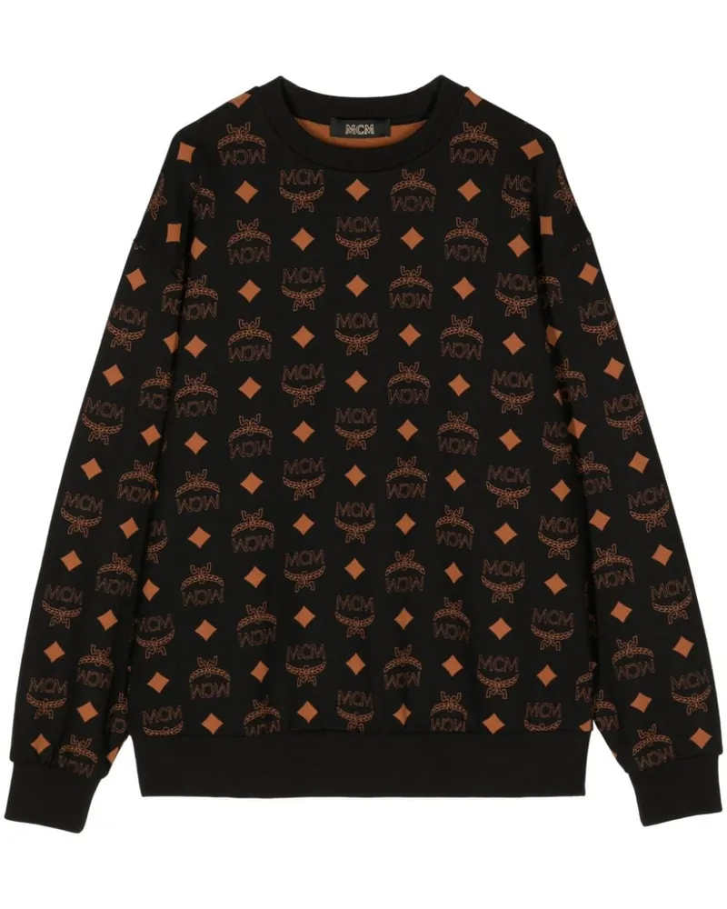MCM Sweatshirt mit Monogramm-Print - Schwarz Schwarz