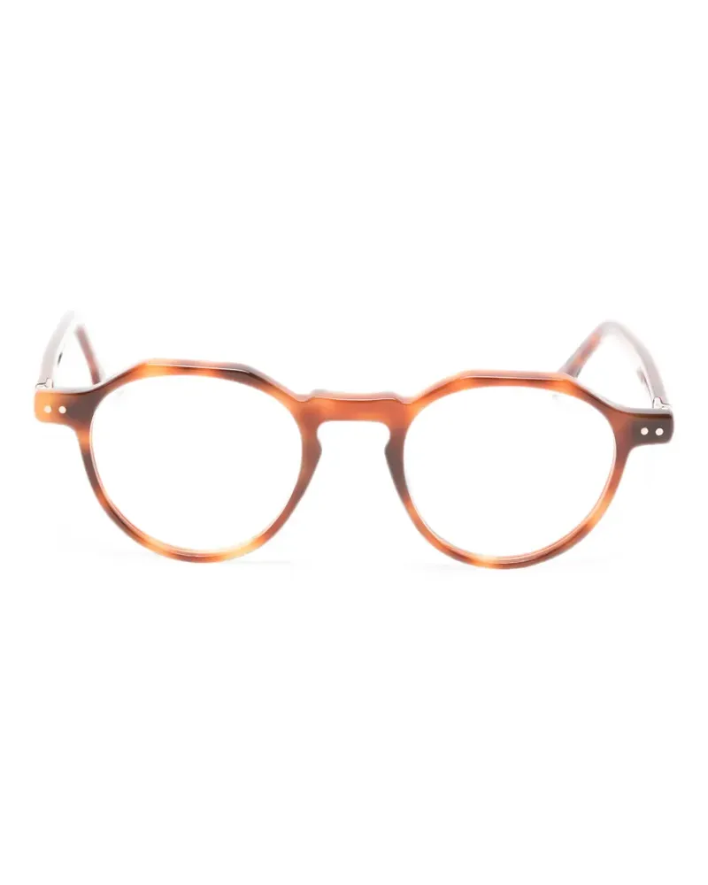Lesca Icon Brille mit geometrischem Gestell - Braun Braun