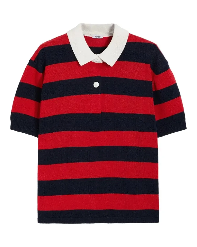 ASPESI striped short-sleeve polo shirt - Rot Rot