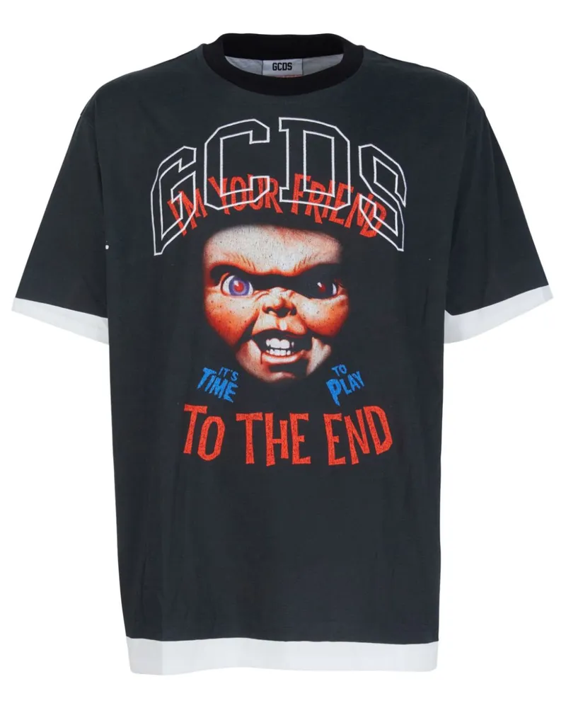 GCDS Chucky T-Shirt - Schwarz Schwarz