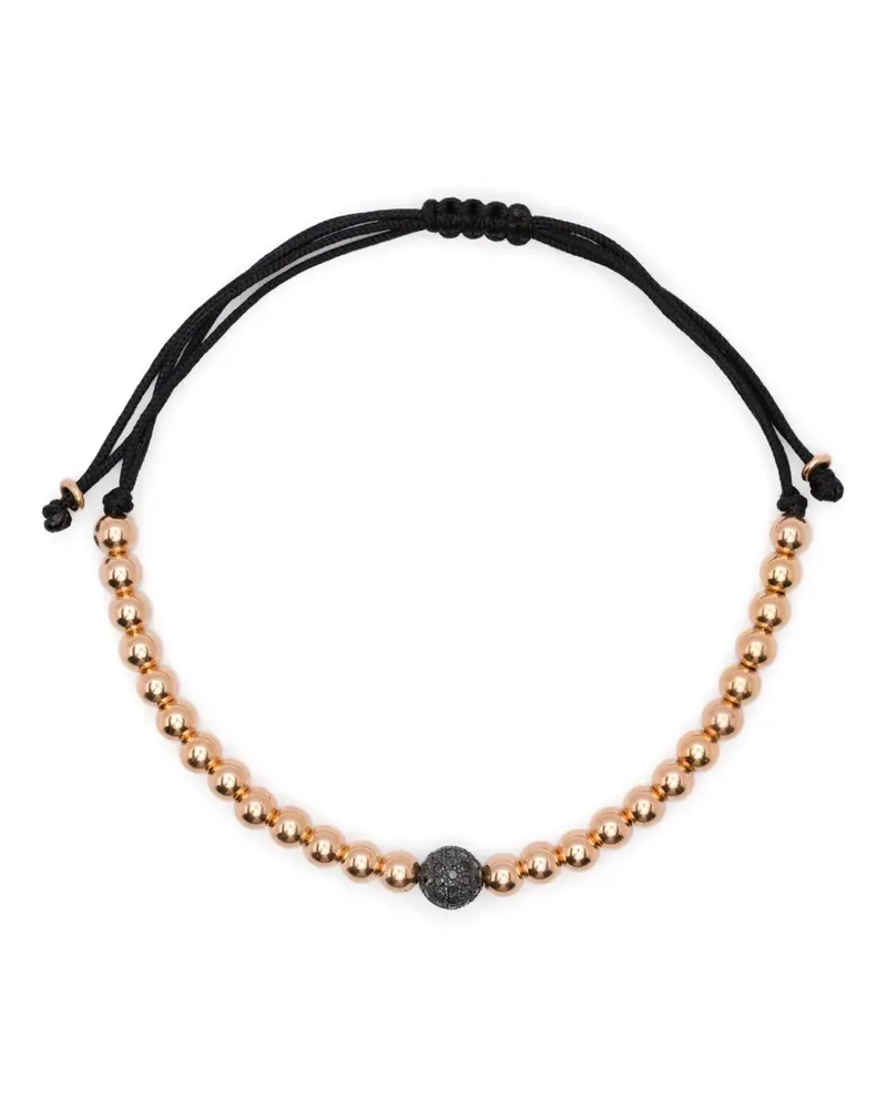 ANIL ARJANDAS Kordelarmband mit 18kt Rotgoldperlen und Diamant Gold