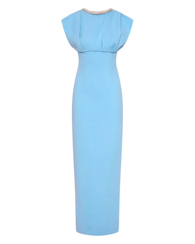 Rachel Gilbert Abendkleid mit angeschnittenen Ärmeln - Blau Blau