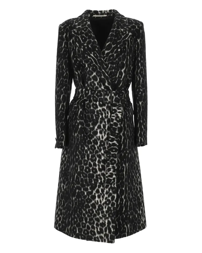 Tagliatore Mantel mit Leoparden-Print - Schwarz Schwarz