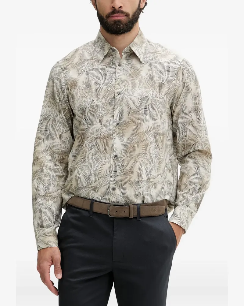 Armani Exchange Hemd mit Blatt-Print - Nude Nude