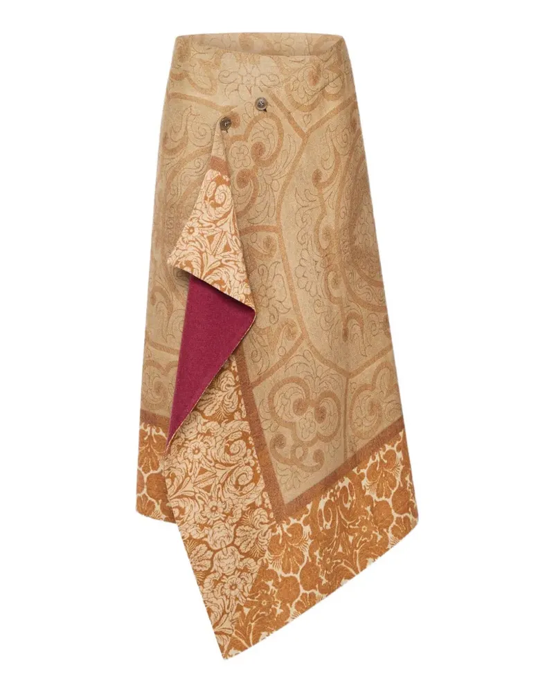 Pierre-Louis Mascia Pancake Wickelrock mit Paisley-Motiv - Nude Nude