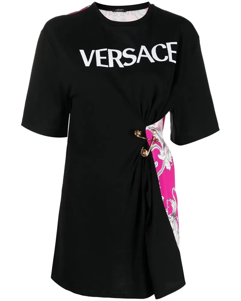 Versace T-Shirt mit Barock-Print - Schwarz Schwarz