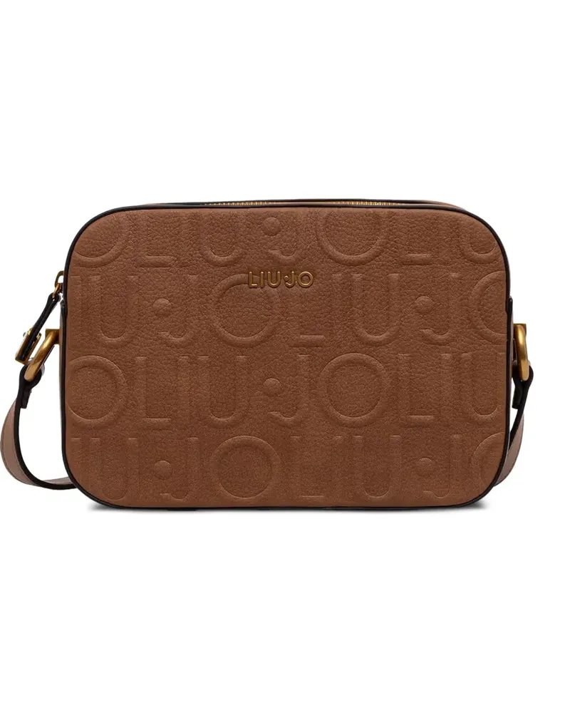 Liu Jo medium logo-embossed cross body bag - Braun Braun