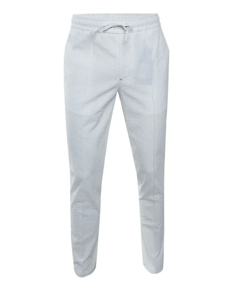 Isaia Tapered-Hose aus Seersucker - Weiß Weiß