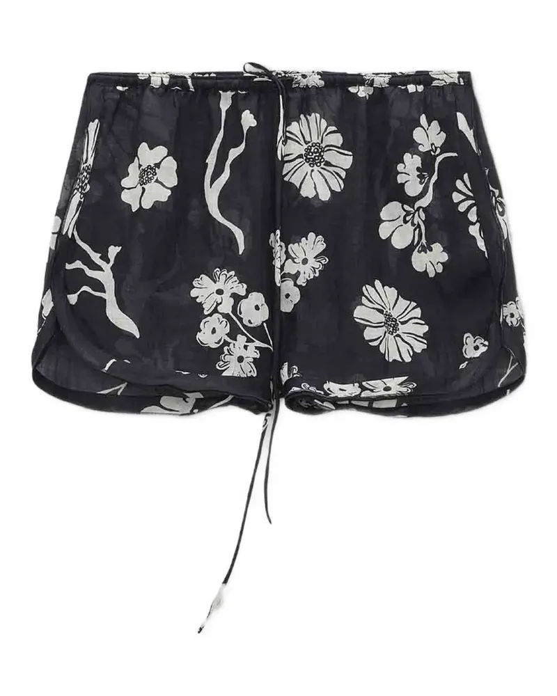 Dorothee Schumacher floral-print drawstring shorts - Blau Blau