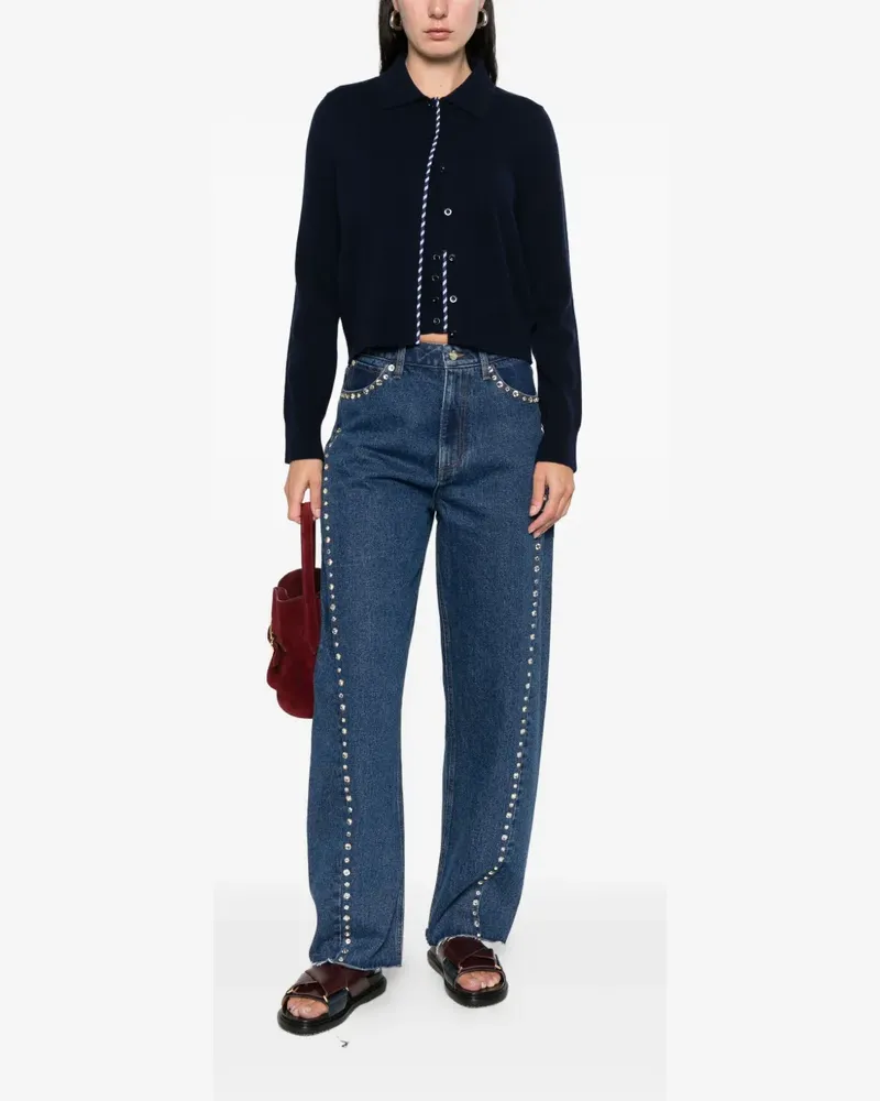 Sandro Cardigan mit Streifen - Blau Blau