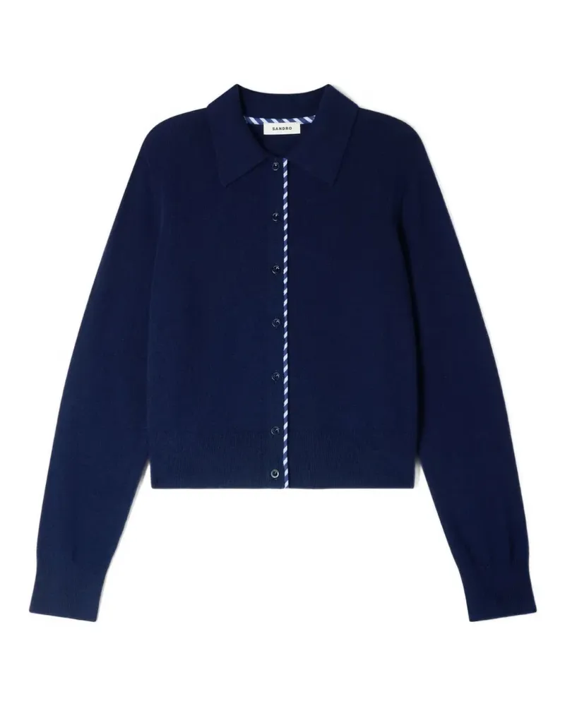 Sandro Cardigan mit Streifen - Blau Blau