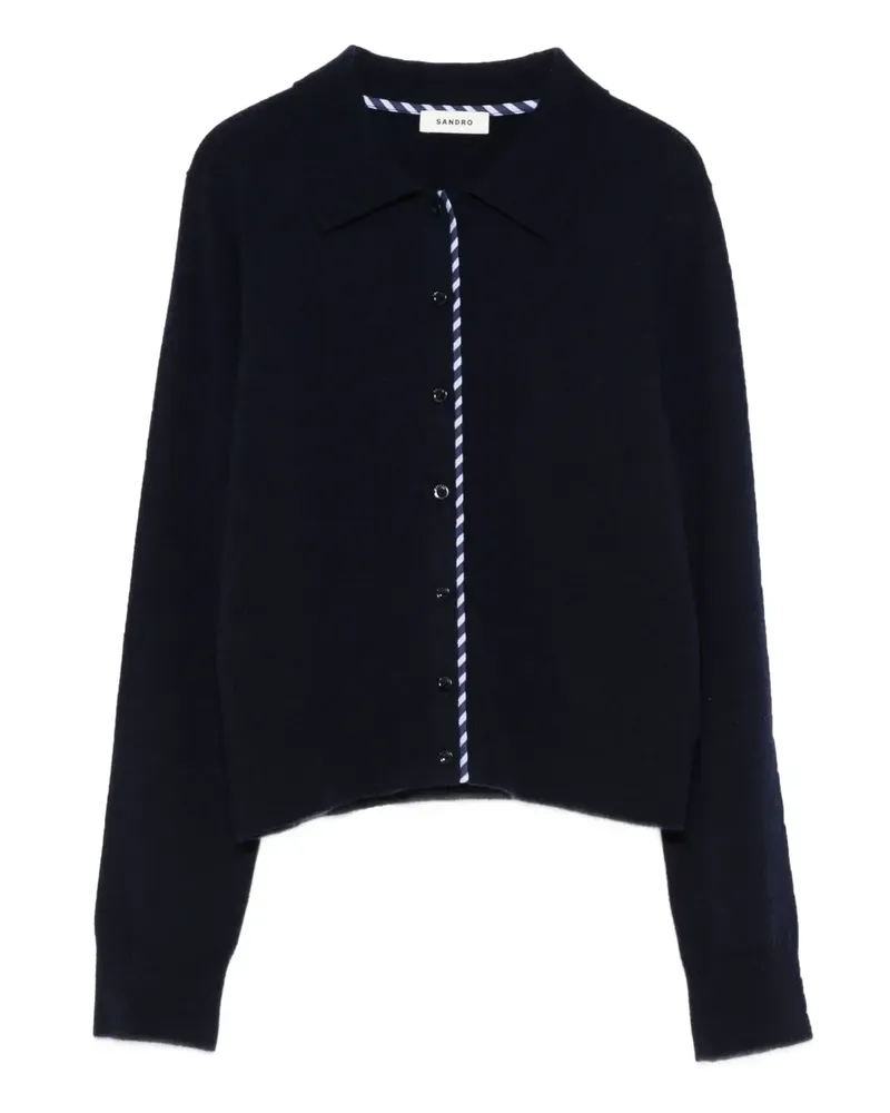 Sandro Cardigan mit Streifen - Blau Blau